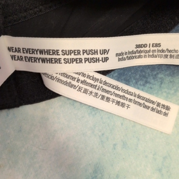 (2) VS PINK Super Push Up Bras Sz 38DD Praline & Black LIKE NEW Lot Bundle 38E - Picture 7 of 7